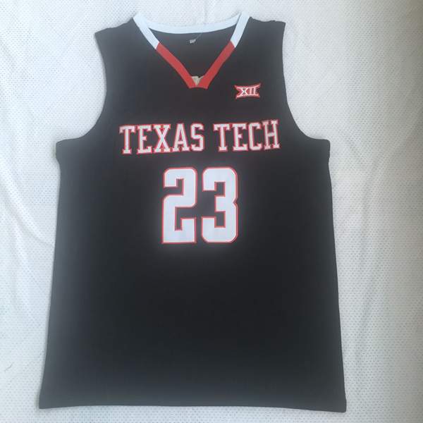 Texas Tech Red Raiders Black CULVER #23 NCAA Basketball Jersey