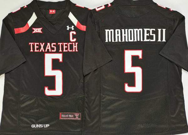 Texas Tech Red Raiders Black MAHOMES II #5 NCAA Football Jersey