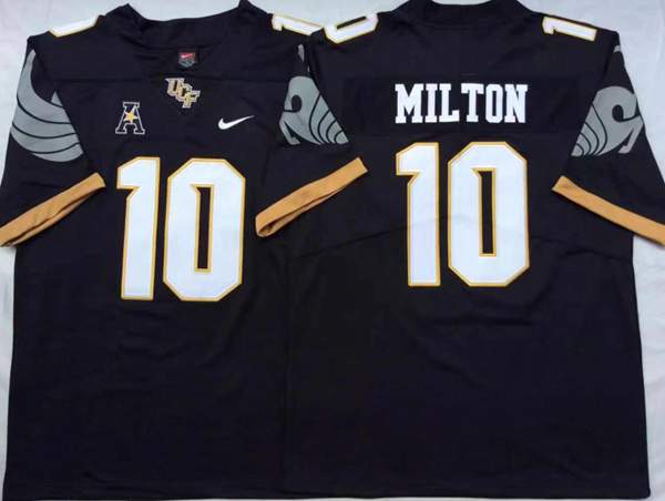 UCF Knights Black MILTON #10 NCAA Football Jersey