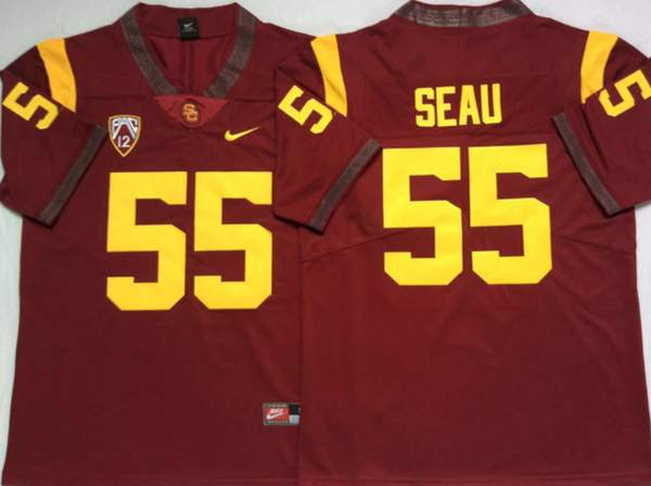 USC Trojans Red SEAU #55 NCAA Football Jersey