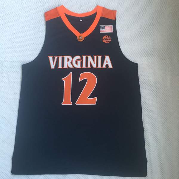 Virginia Cavaliers Dark Blue HUNTER #12 NCAA Basketball Jersey