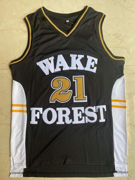 Wake Forest Demon Deacons Black DUNCAN #21 NCAA Basketball Jersey