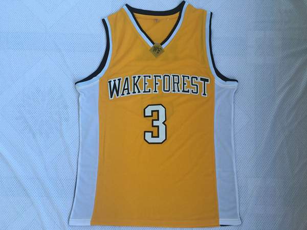 Wake Forest Demon Deacons Yellow PAUL #3 NCAA Basketball Jersey