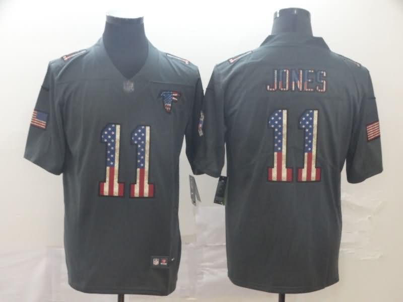 Atlanta Falcons Black USA Flag NFL Jersey