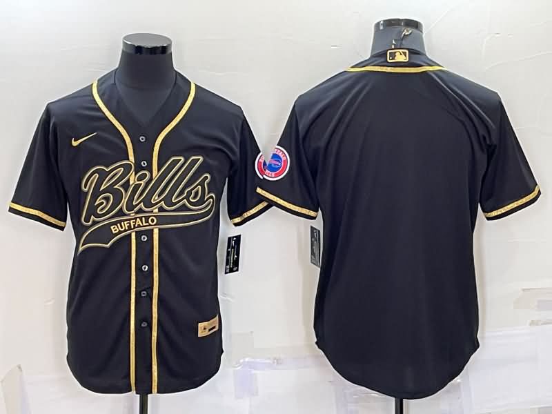 Buffalo Bills Black Gold MLB&NFL Jersey