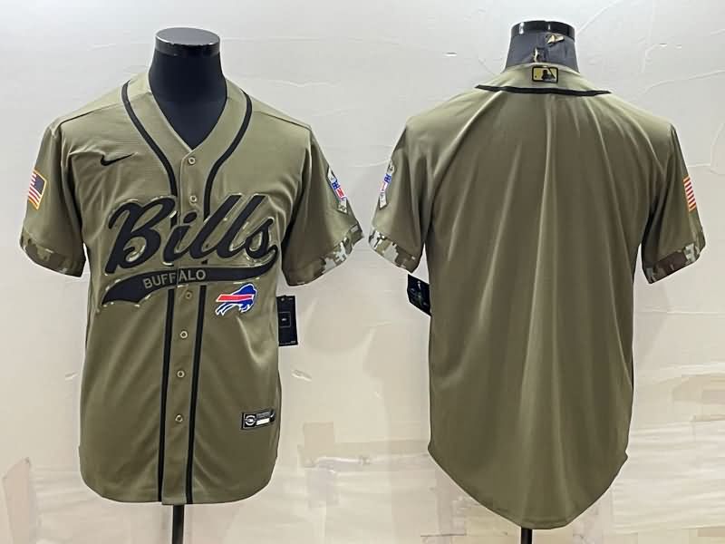 Buffalo Bills Olive Salute To Service MLB&NFL Jersey