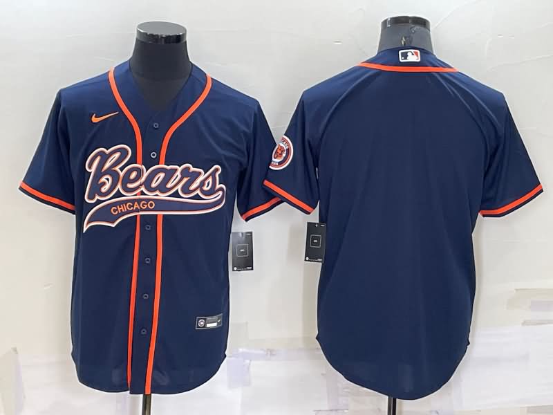 Chicago Bears Dark Blue MLB&NFL Jersey