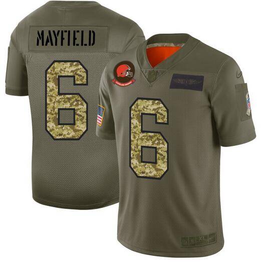 Cleveland Browns Olive Salute To Service NFL Jersey 04