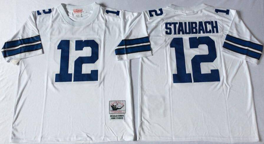 Dallas Cowboys White Retro NFL Jersey