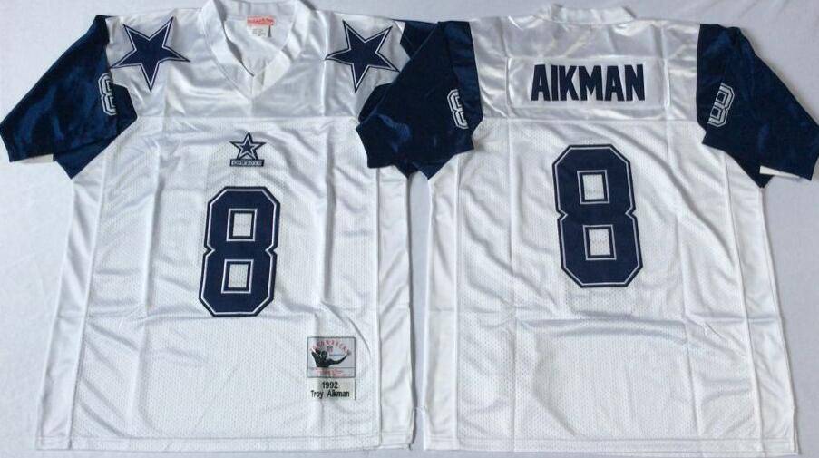 Dallas Cowboys White Retro NFL Jersey 02