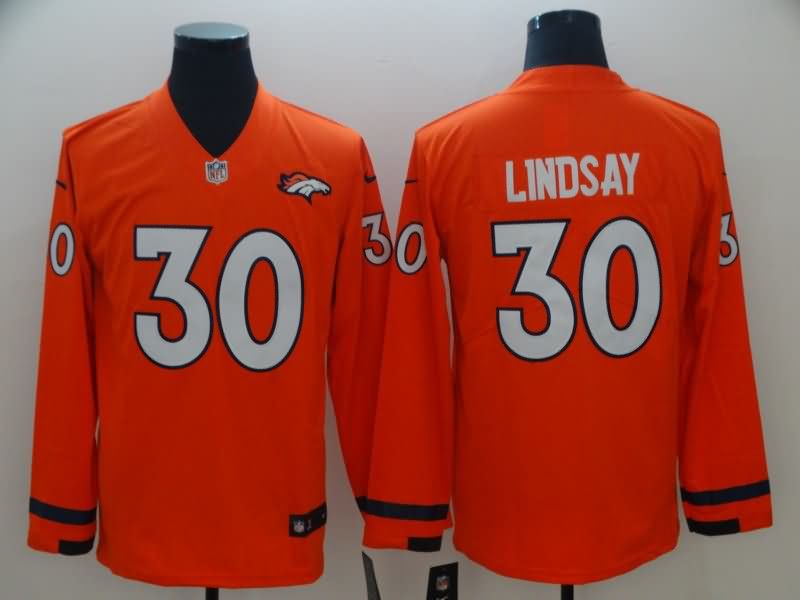 Denver Broncos Orange Long Sleeve NFL Jersey