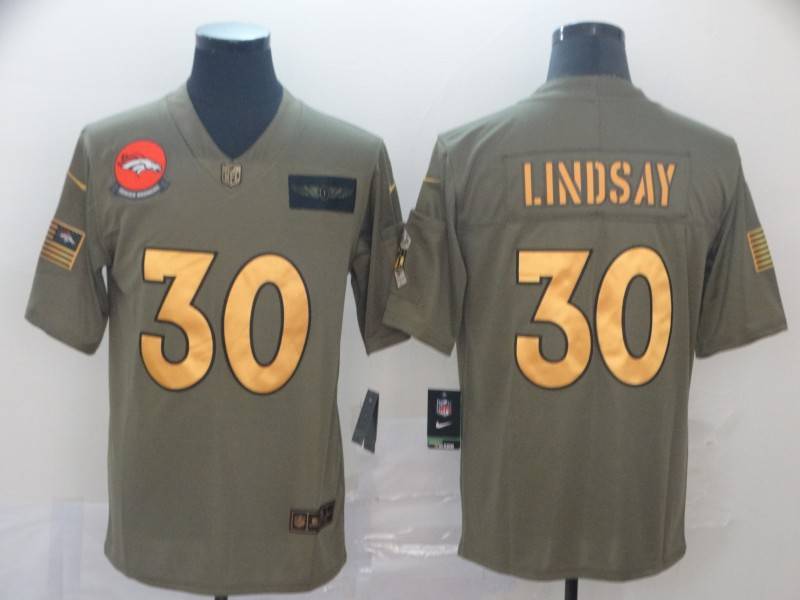 Denver Broncos Olive Salute To Service NFL Jersey 03