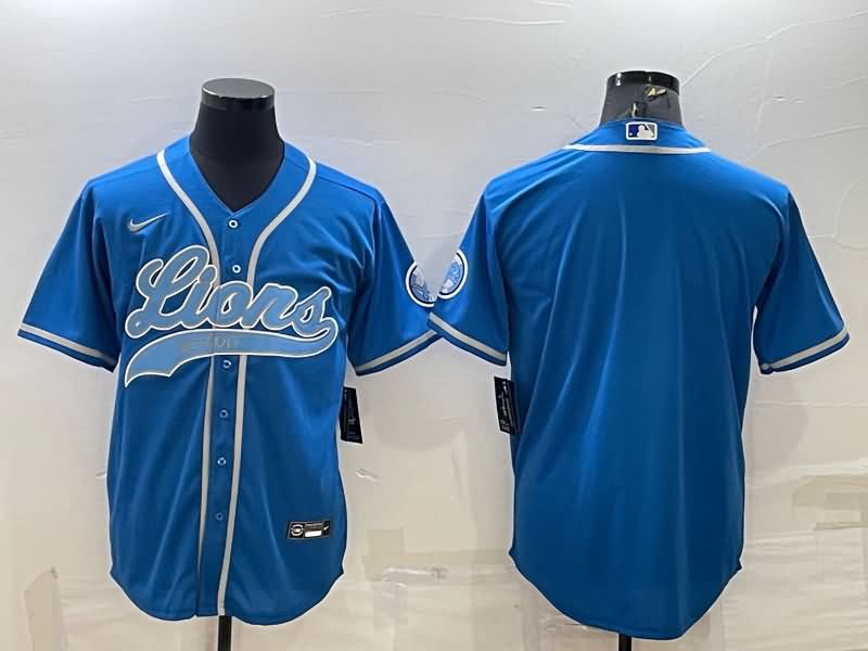 Detroit Lions Blue MLB&NFL Jersey