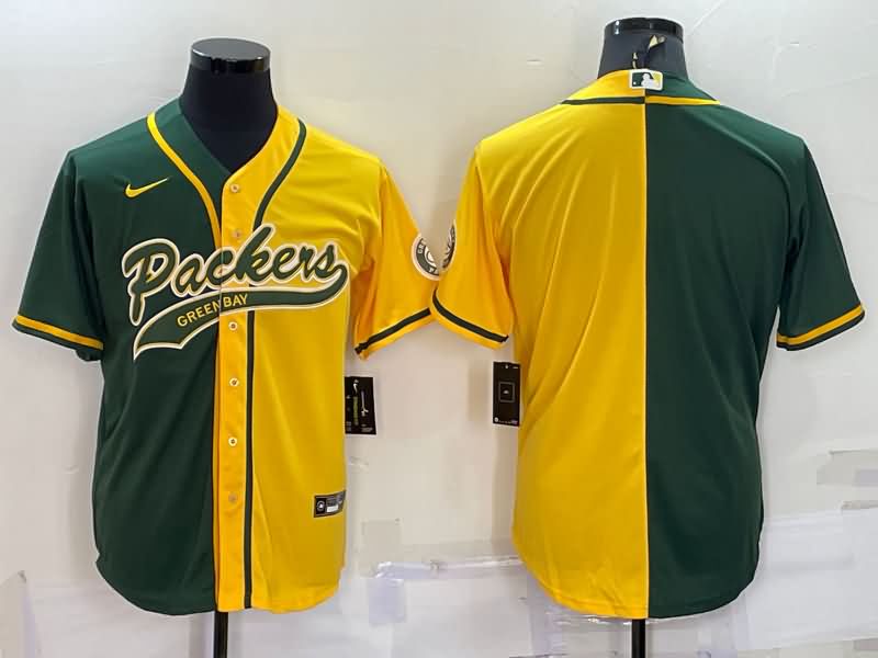 Green Bay Packers Green Yellow MLB&NFL Jersey