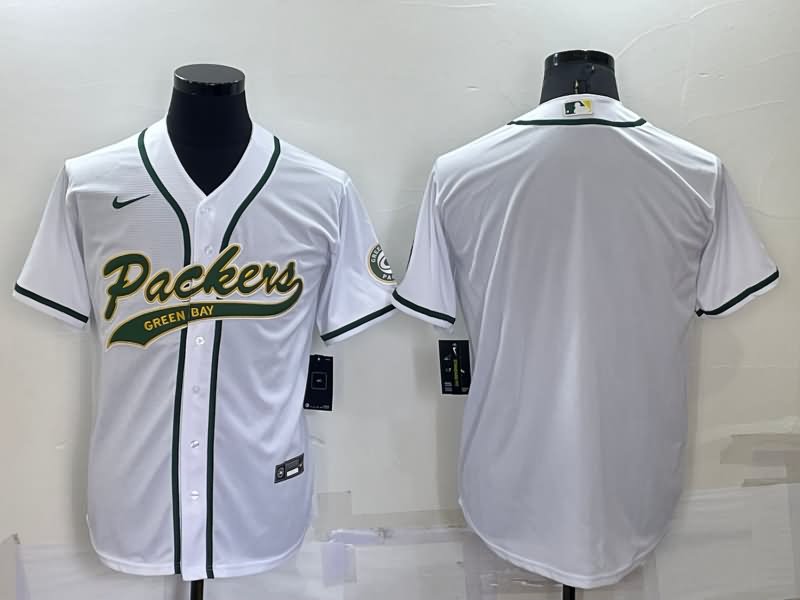 Green Bay Packers White MLB&NFL Jersey