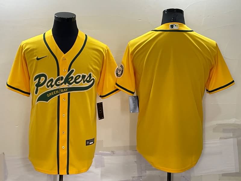 Green Bay Packers Yellow MLB&NFL Jersey