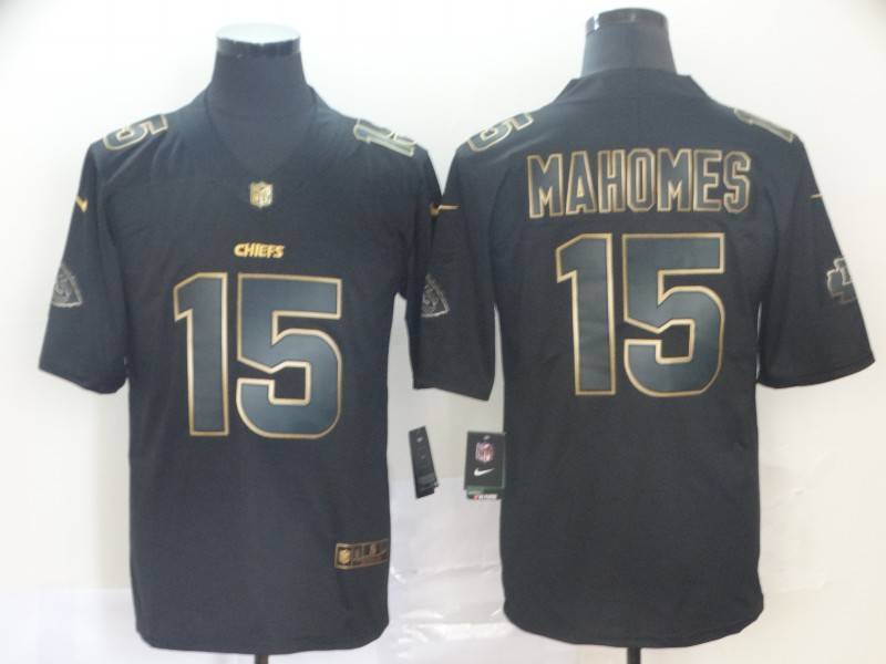 Kansas City Chiefs Black Gold Vapor Limited NFL Jersey