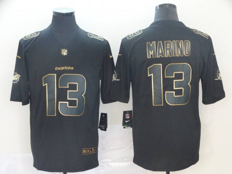 Miami Dolphins Black Gold Vapor Limited NFL Jersey