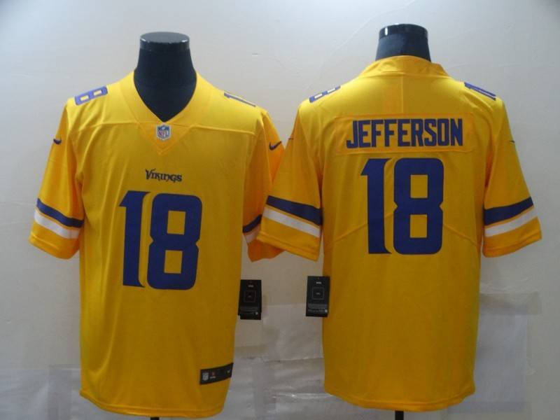Minnesota Vikings Yellow Inverted Legend NFL Jersey