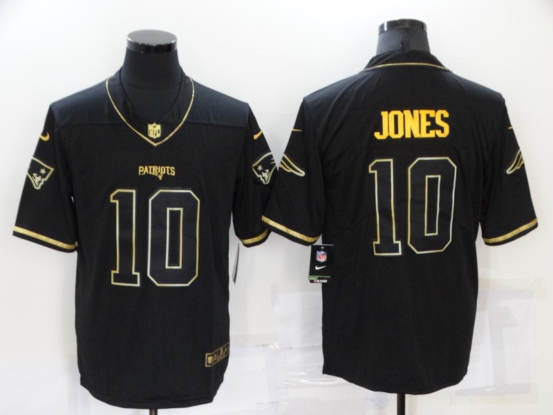 New England Patriots Black Gold Retro NFL Jersey