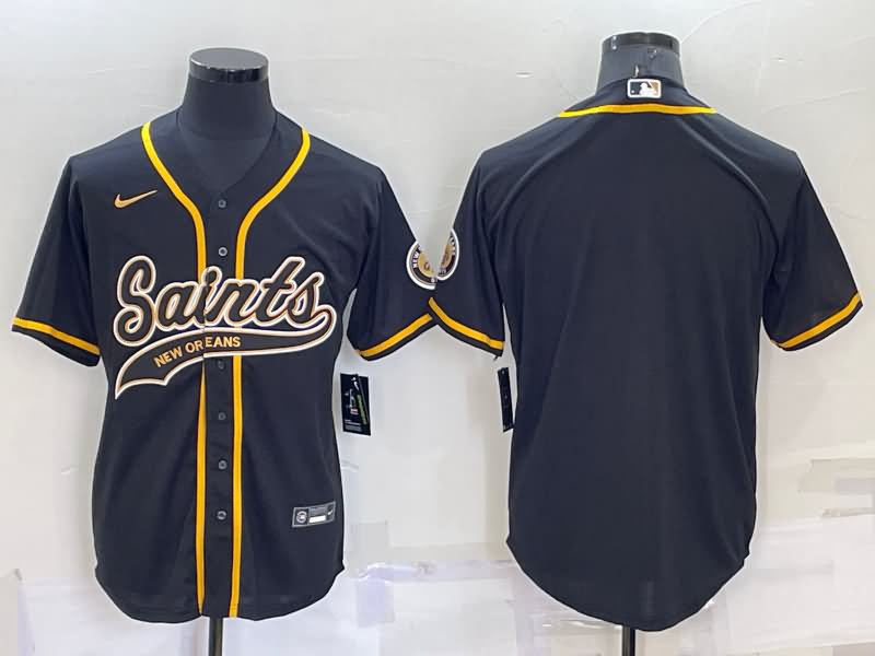 New Orleans Saints Black MLB&NFL Jersey 02