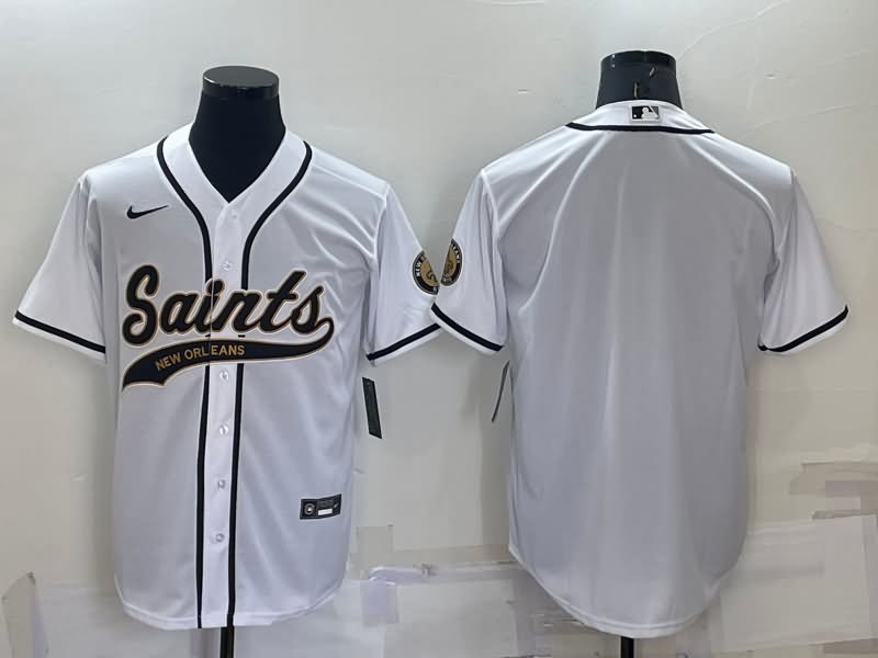 New Orleans Saints White MLB&NFL Jersey