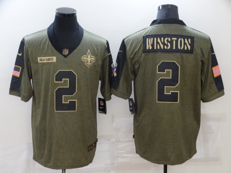 New Orleans Saints Olive Salute To Service NFL Jersey