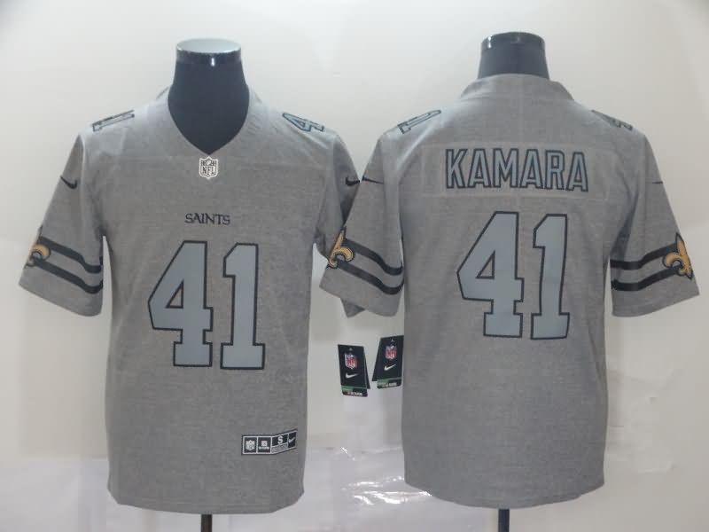 New Orleans Saints Grey Retro NFL Jersey