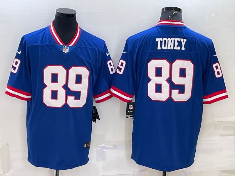 New York Giants Blue Retro NFL Jersey 02