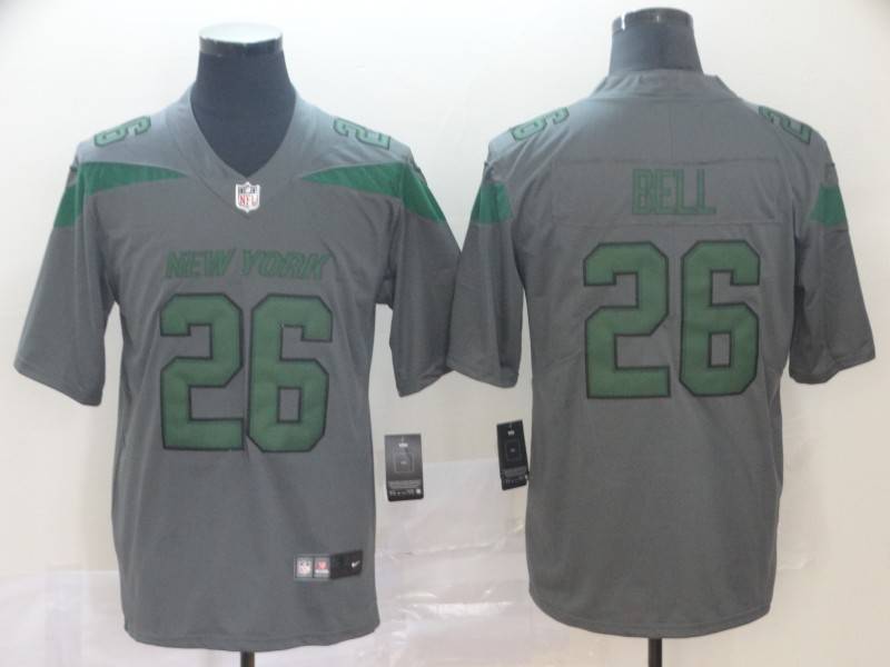 New York Jets Grey Inverted Legend NFL Jersey