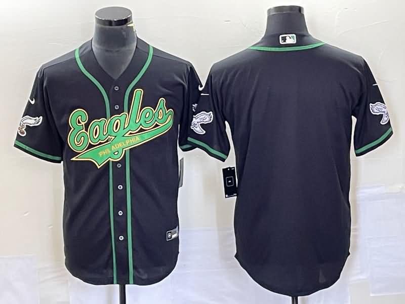 Philadelphia Eagles Black MLB&NFL Jersey 03