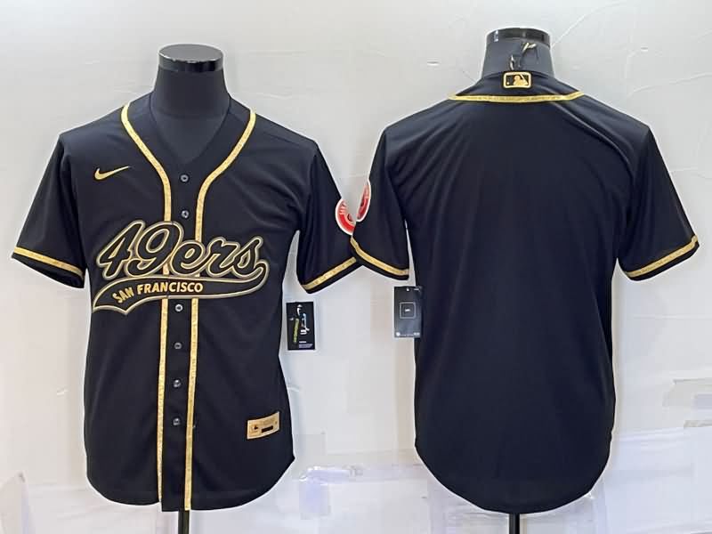 San Francisco 49ers Black Gold MLB&NFL Jersey