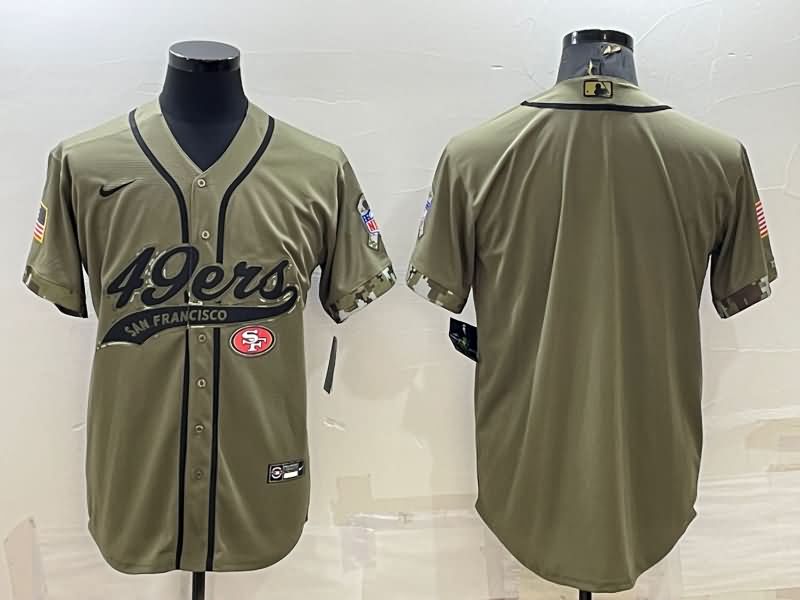 San Francisco 49ers Olive Salute To Service MLB&NFL Jersey