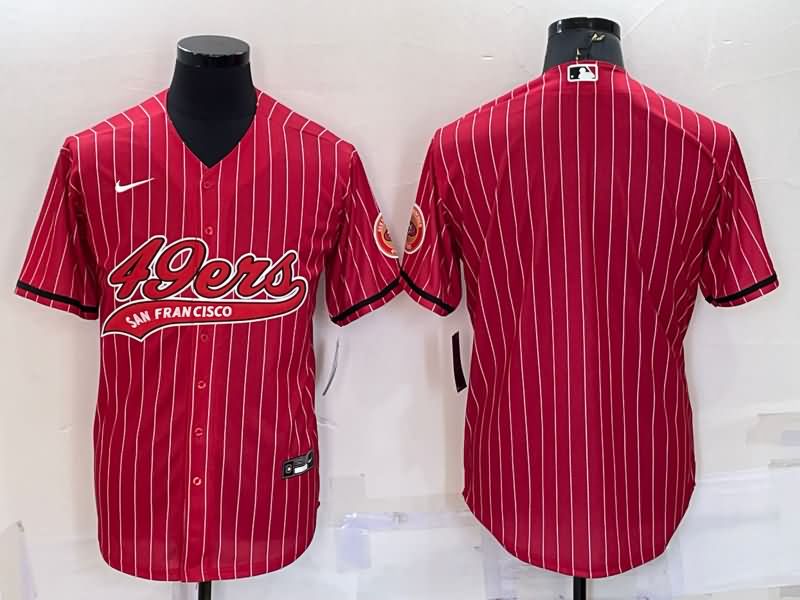 San Francisco 49ers Red MLB&NFL Jersey 03