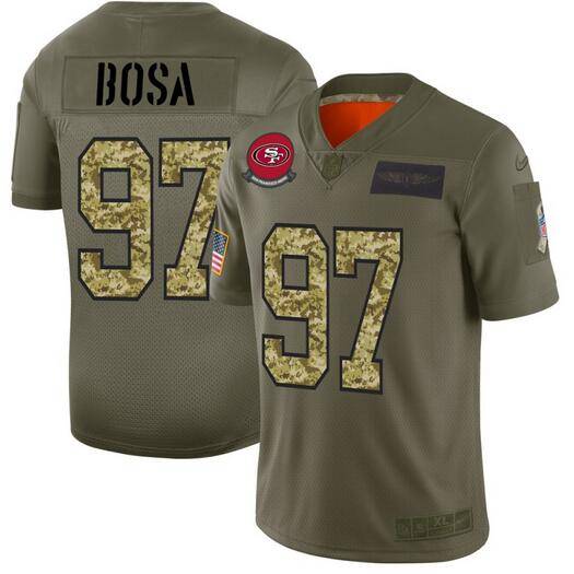 San Francisco 49ers Olive Salute To Service NFL Jersey 04