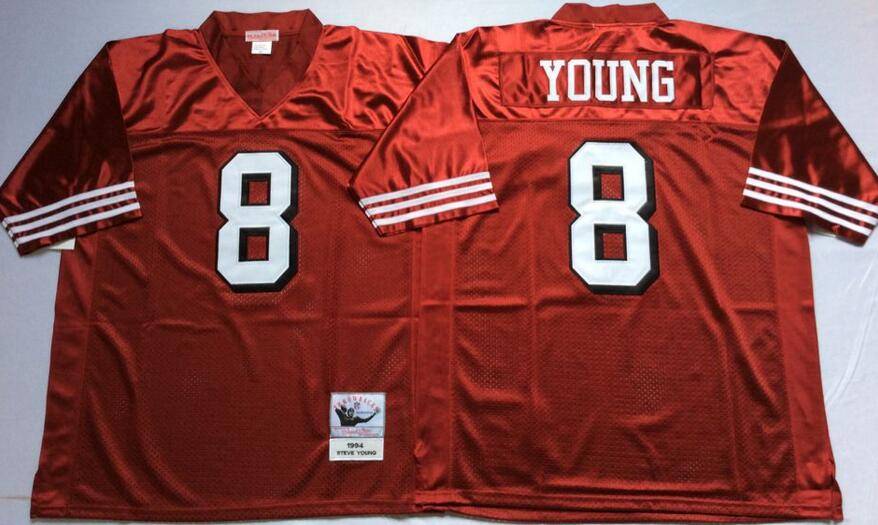 San Francisco 49ers Red Retro NFL Jersey 02