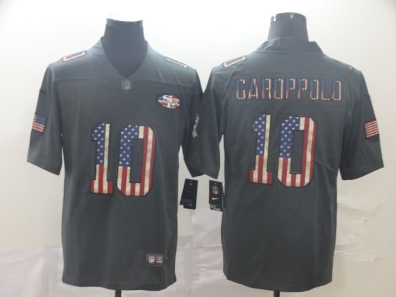 San Francisco 49ers Black USA Flag NFL Jersey