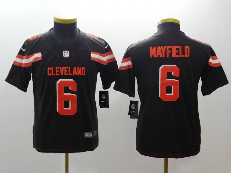 Cleveland Browns Kids MAYFIELD #6 Brown NFL Jersey 02