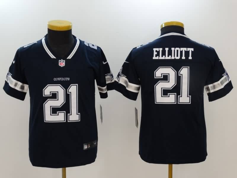 Dallas Cowboys Kids ELLIOTT #21 Dark Blue NFL Jersey