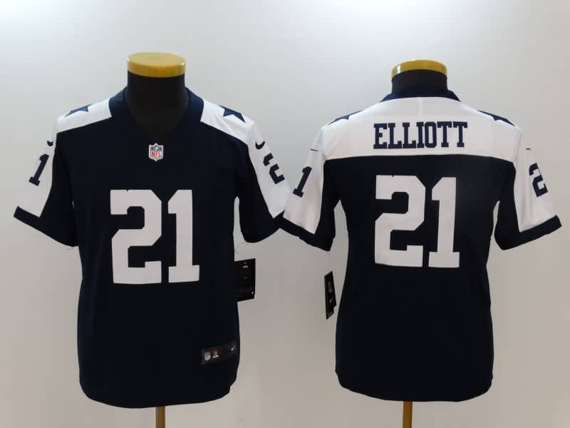 Dallas Cowboys Kids ELLIOTT #21 Dark Blue NFL Jersey 02