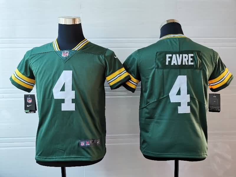 Green Bay Packers Kids FAVRE #4 Green NFL Jersey