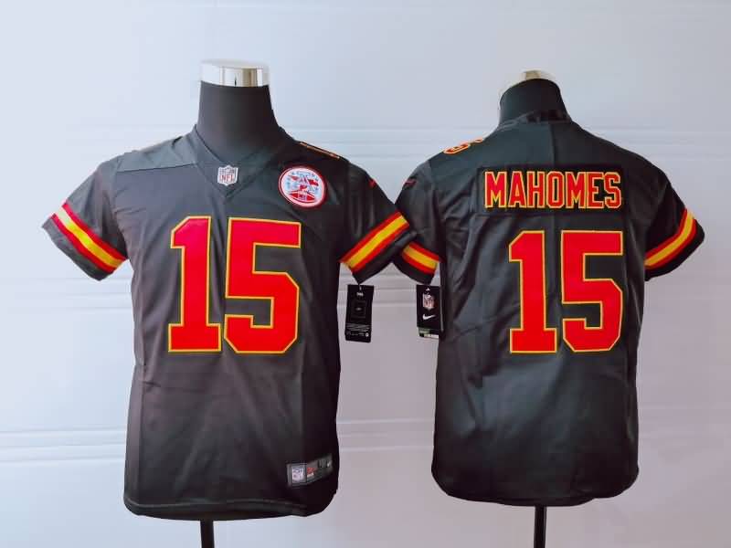 Kansas City Chiefs Kids MAHOMES #15 Black NFL Jersey