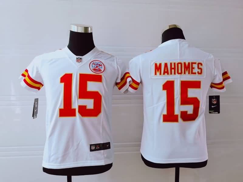 Kansas City Chiefs Kids MAHOMES #15 White NFL Jersey