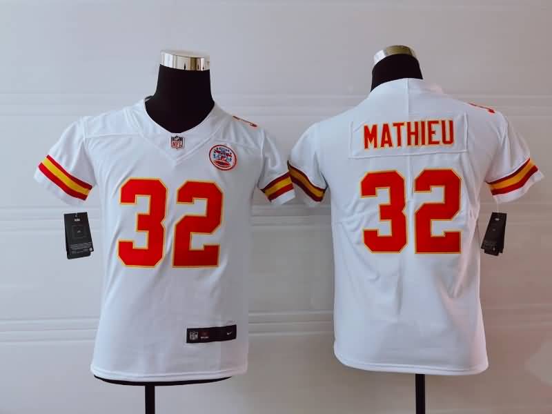 Kansas City Chiefs Kids MATHIEU #32 White NFL Jersey