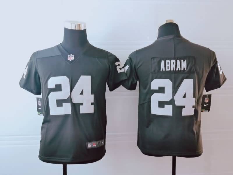 Las Vegas Raiders Kids ABRAM #24 Black NFL Jersey