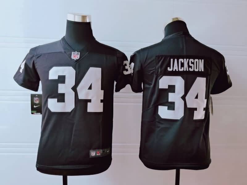Las Vegas Raiders Kids JACKSON #34 Black NFL Jersey