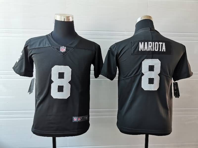 Las Vegas Raiders Kids MARIOTA #8 Black NFL Jersey