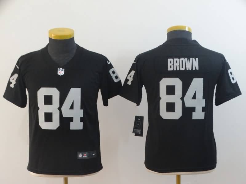 Las Vegas Raiders Kids BROWN #84 Black NFL Jersey