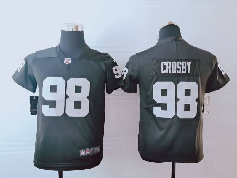 Las Vegas Raiders Kids CROSBY #98 Black NFL Jersey