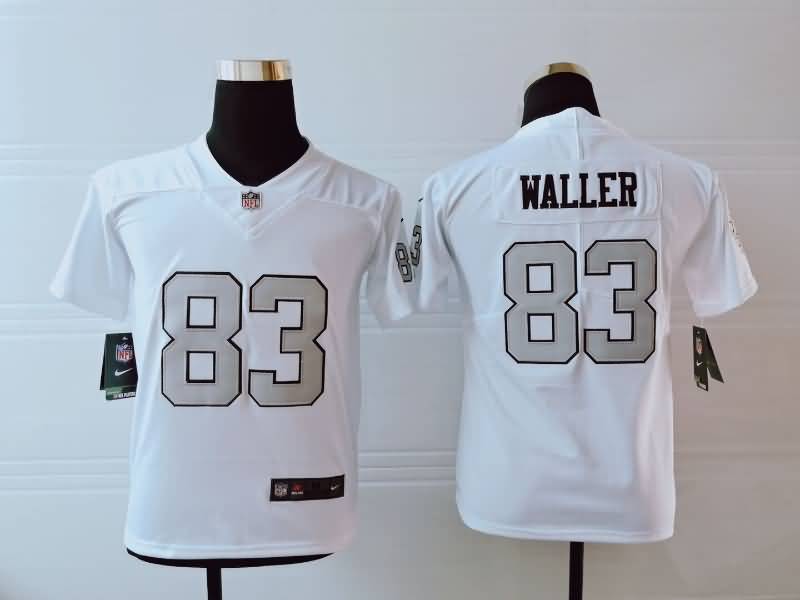 Las Vegas Raiders Kids WALLER #83 White NFL Jersey